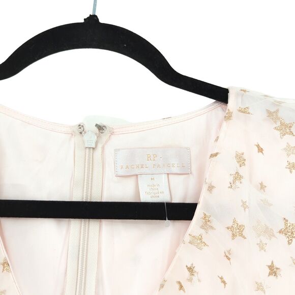 Rachel Parcell Women M Dress Glitter Star Tulle Long Sleeve Tier Ruffle NEW - Picture 4 of 7